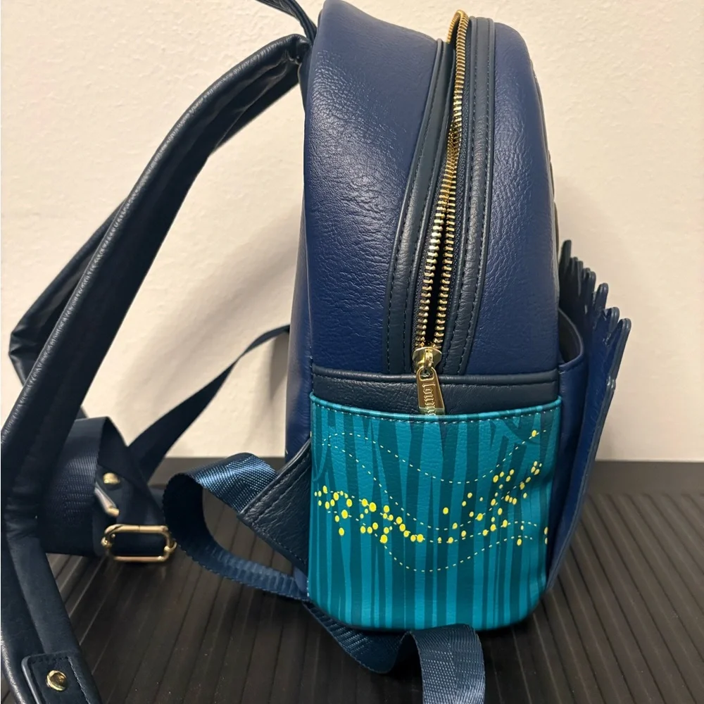 Loungefly Blue and Teal King Louie Glow In The Dark Mini Backpack